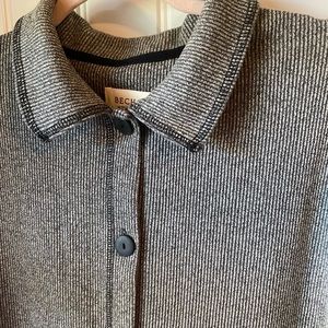Bechamel shacket shirt button front good pre used condition Size L gray